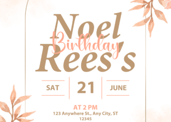 Vintages Orange Floral Birthday Invitations