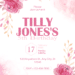 Pink Flower Lace Border Birthday Invitations