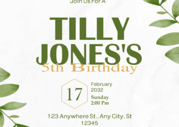 Rustic Watercolor Fern Leaf Birthday Invitations