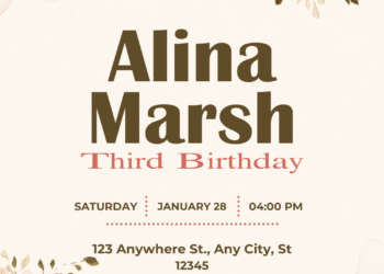 Rustic Vintage Brown Wildflower Birthday Invitations