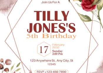 Autumn Corner Floral Birthday Invitations