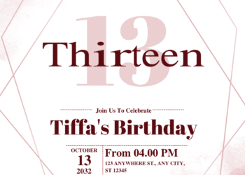 Red Maroon Watercolor Floral Birthday Invitations