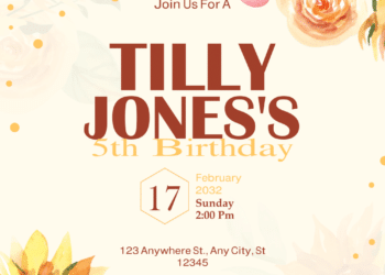 Sunflower Watercolor Floral Birthday Invitations