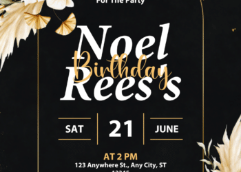 Delicate Gold Beige Floral Birthday Invitations