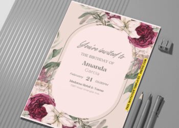 (Easily Edit PDF Invitation) Vintage Black Peony Wedding Invitation
