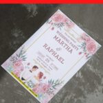 (Easily Edit PDF Invitation) Lovely Couple Floral Wedding Invitation