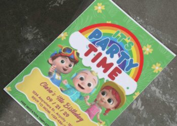 (Easily Edit PDF Invitation) Cocomelon Party Time Birthday Invitation I