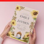 (Easily Edit PDF Invitation) Beautiful Sunflower Wedding Invitation