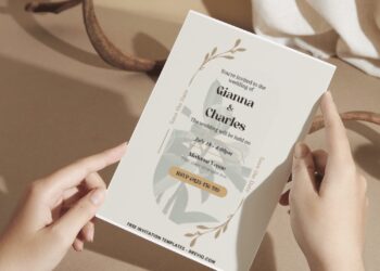 (Easily Edit PDF Invitation) Aesthetic Garden Wedding Invitation