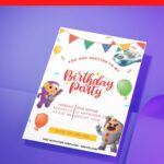 (Free PDF Invitation) Cheerful Go Jetters Birthday Invitation