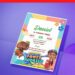 (Free PDF Invitation) Colorful Mini Beat Power Rocker Birthday Invitation
