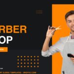 (Free Canva Template) Sleek Barbershop PPT Slides Templates
