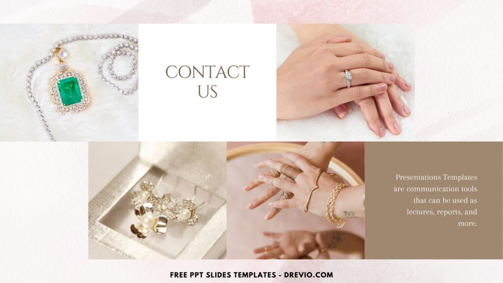 (Free Canva Template) Modern Jewelry Business PPT Slides Templates
