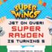 (Free Canva Template) Adorable Super Wings Birthday Backdrop Templates