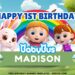 (Free Canva Template) Easy & Fun BabyBus Birthday Backdrop Templates
