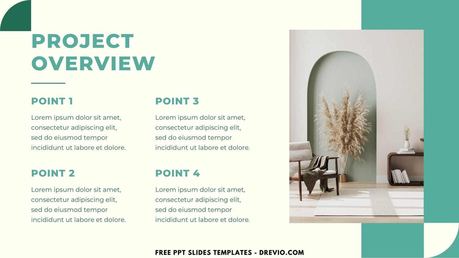 (Free Canva Template) Stylish Interior Design PPT Slides Templates