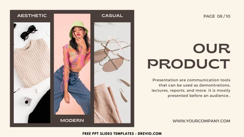 (Free Canva Template) Stylish Fashion Boutique PPT Slides Templates