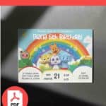 ( FREE Editable PDF ) Rainbow and Sunshine Cocomelon Birthday Invitation Templates