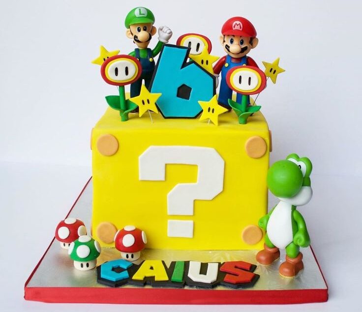 super mario cake design