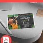 ( FREE Editable PDF ) Into The Jungle Lion King Birthday Invitation Templates