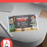 ( FREE Editable PDF ) Play with Friends Toy Story Birthday Invitation Templates