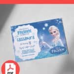 ( FREE Editable PDF ) Stunning Winter Frozen Birthday Invitation Templates