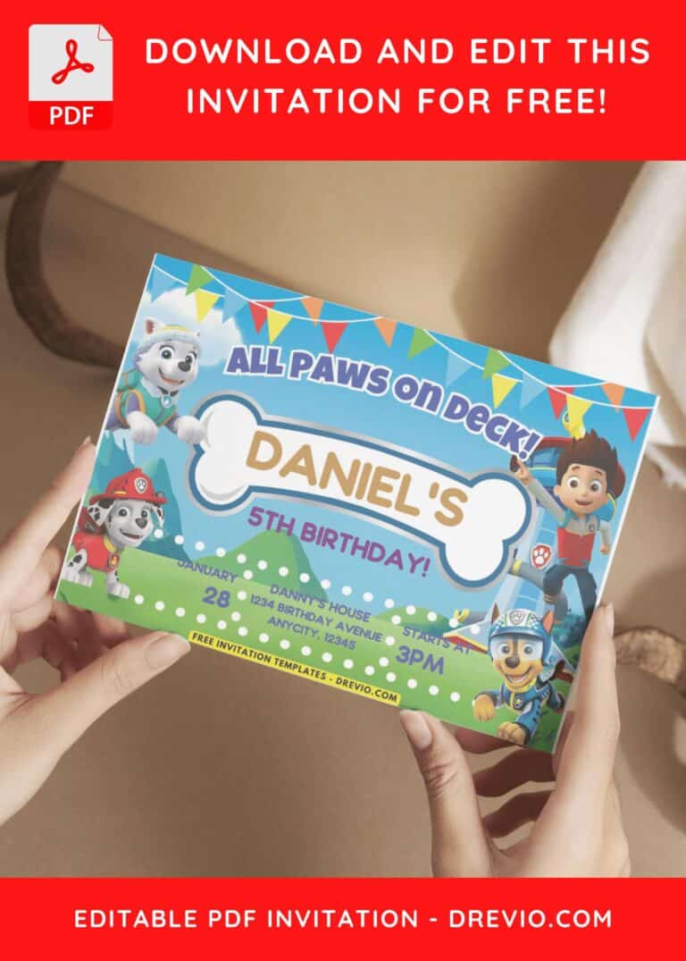 (Free PDF Invitation) Paws On Deck PAW Patrol Birthday Invitation