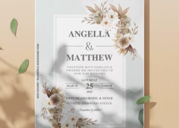 Romantic Floral Wedding Invitation