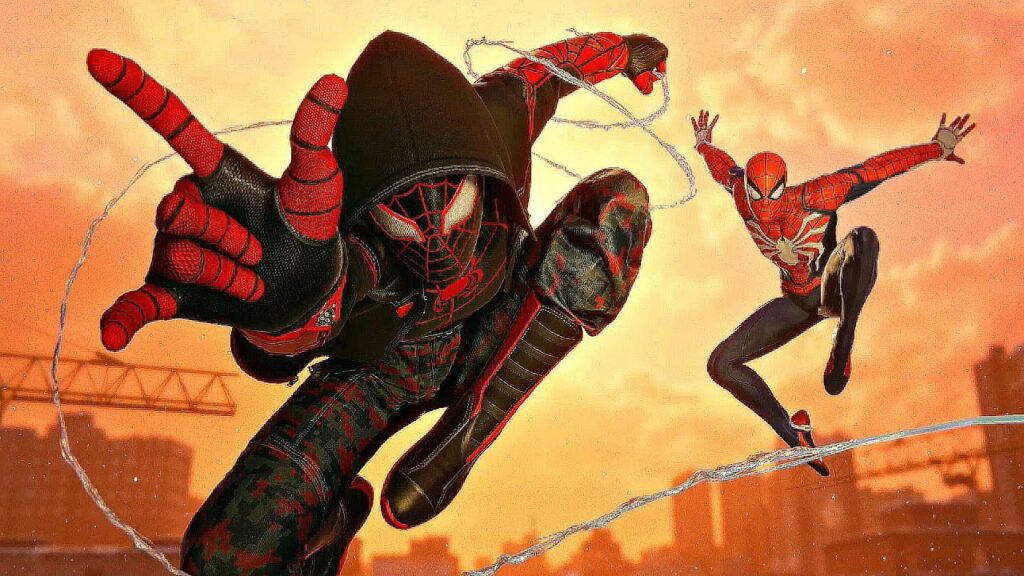 Spiderman Miles Morales in action