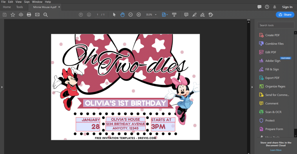 Preview of Editing Page