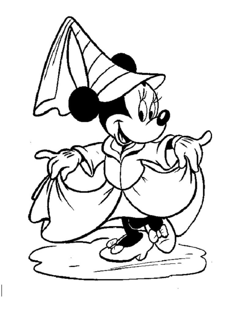 Minnie Mouse Coloring Page A Template