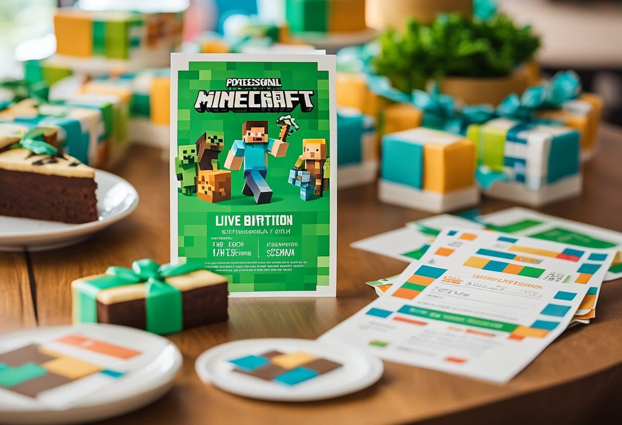 (Free PDF Invitation) Minecraft Dungeon Birthday Invitation
