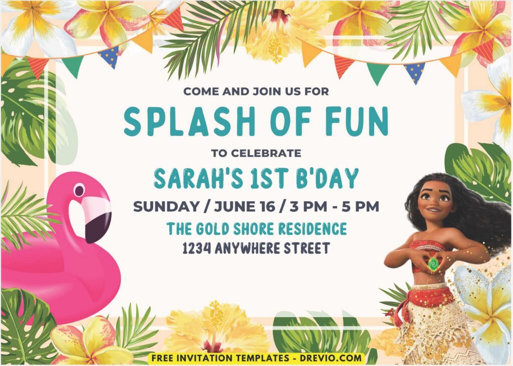 Moana Kids Invitation