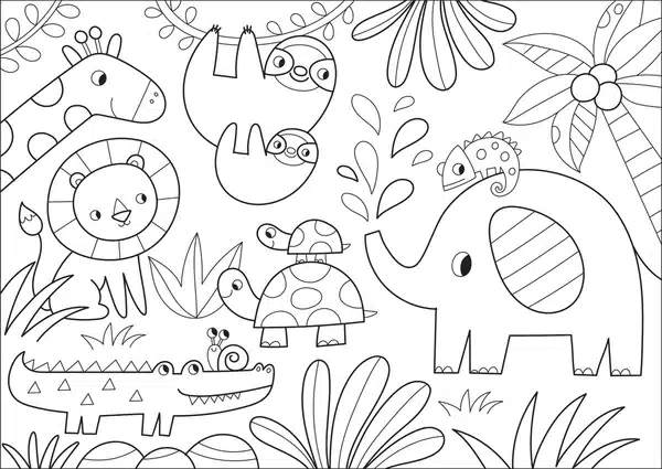 Safari Coloring Pages 2