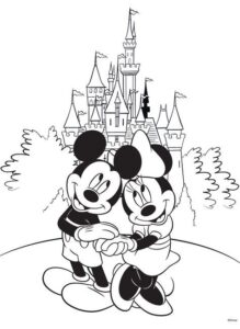 Coloring Pages - Minnie and Mickey