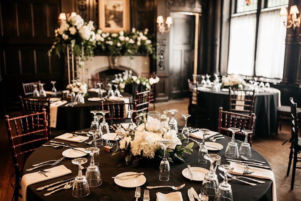 Black and white wedding decor ideas