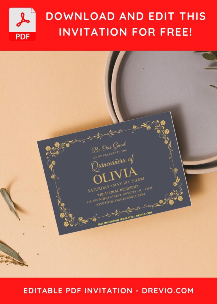 Vintage Decorative Ornament Invitation