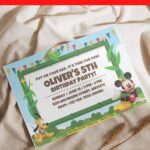 (Free PDF Invitation) Mickey Mouse And Friends Birthday Invitation