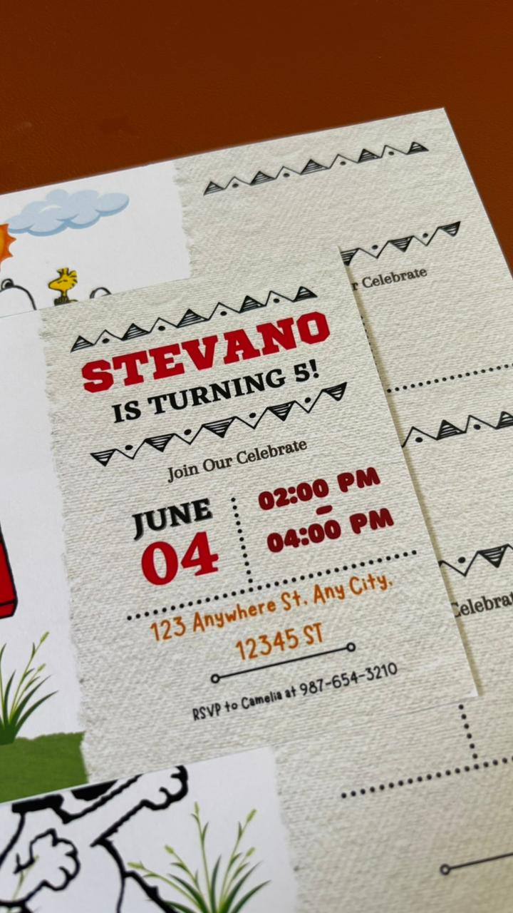 Snoopy Invitations