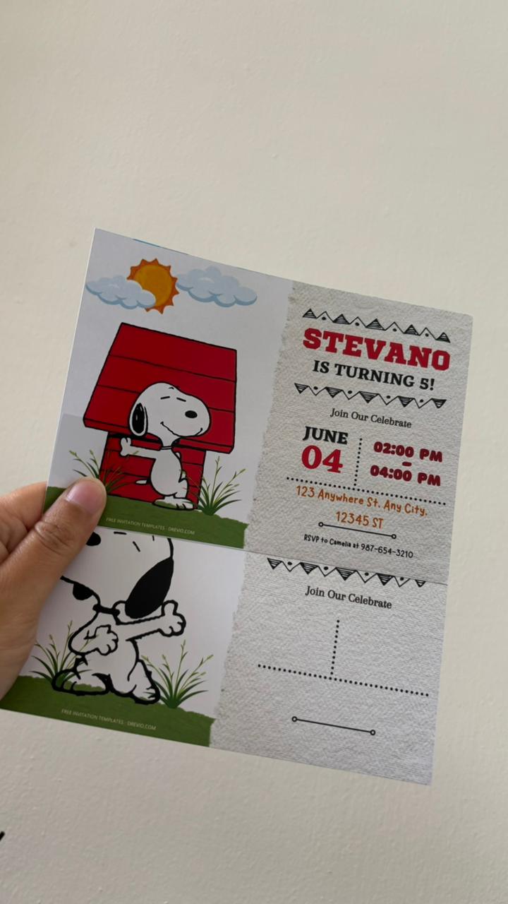 Snoopy Invitations