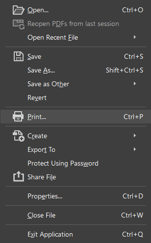 Preview of Print Button