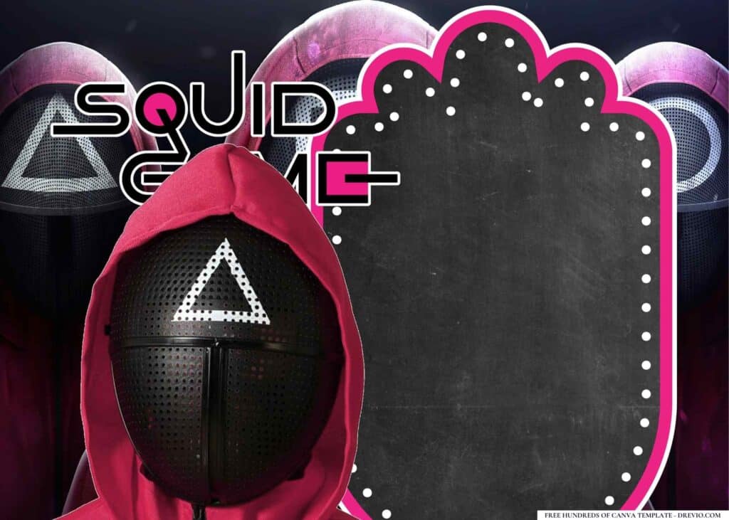 FREE Squid Game Invitation Templates