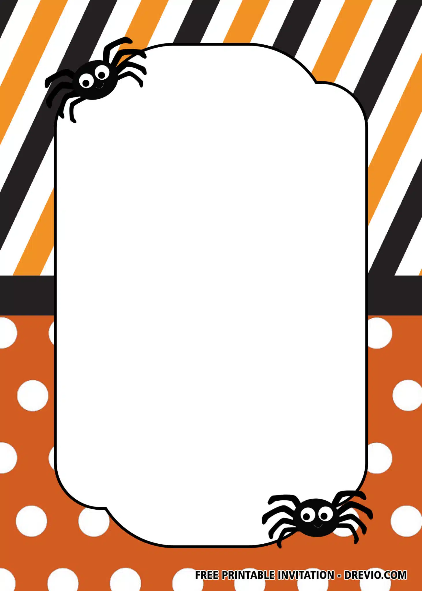 Halloween Spider Invitation 2