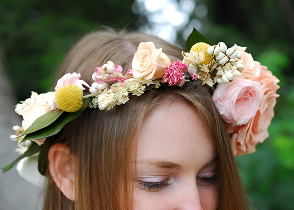 DIY Rose and Peony flower Crown