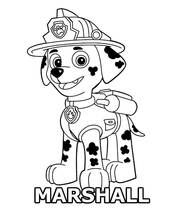 Marshall PAW Patrol Coloring Pages Template