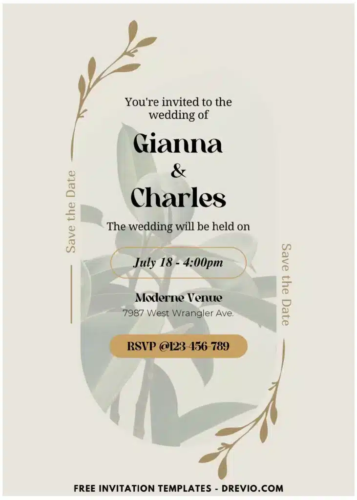 Aesthetic Garden Wedding Invitation