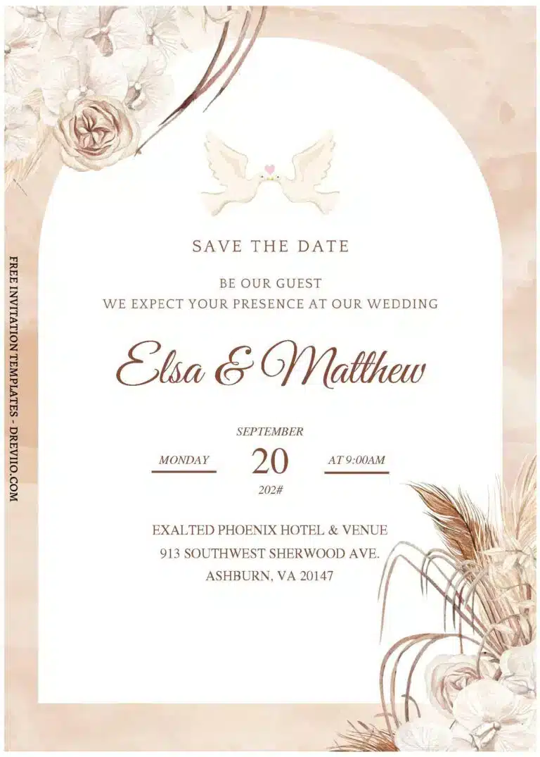 Artistic Bohemian Wedding Invitations