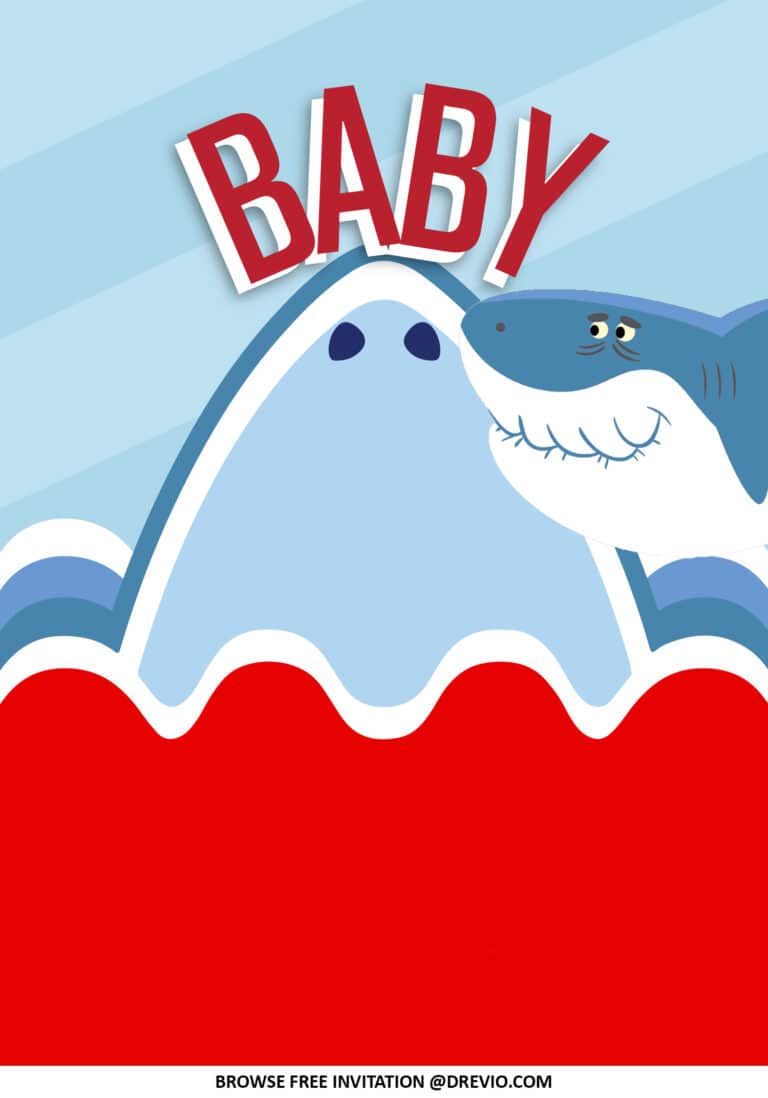 Baby Shark Baby Shower Invitations