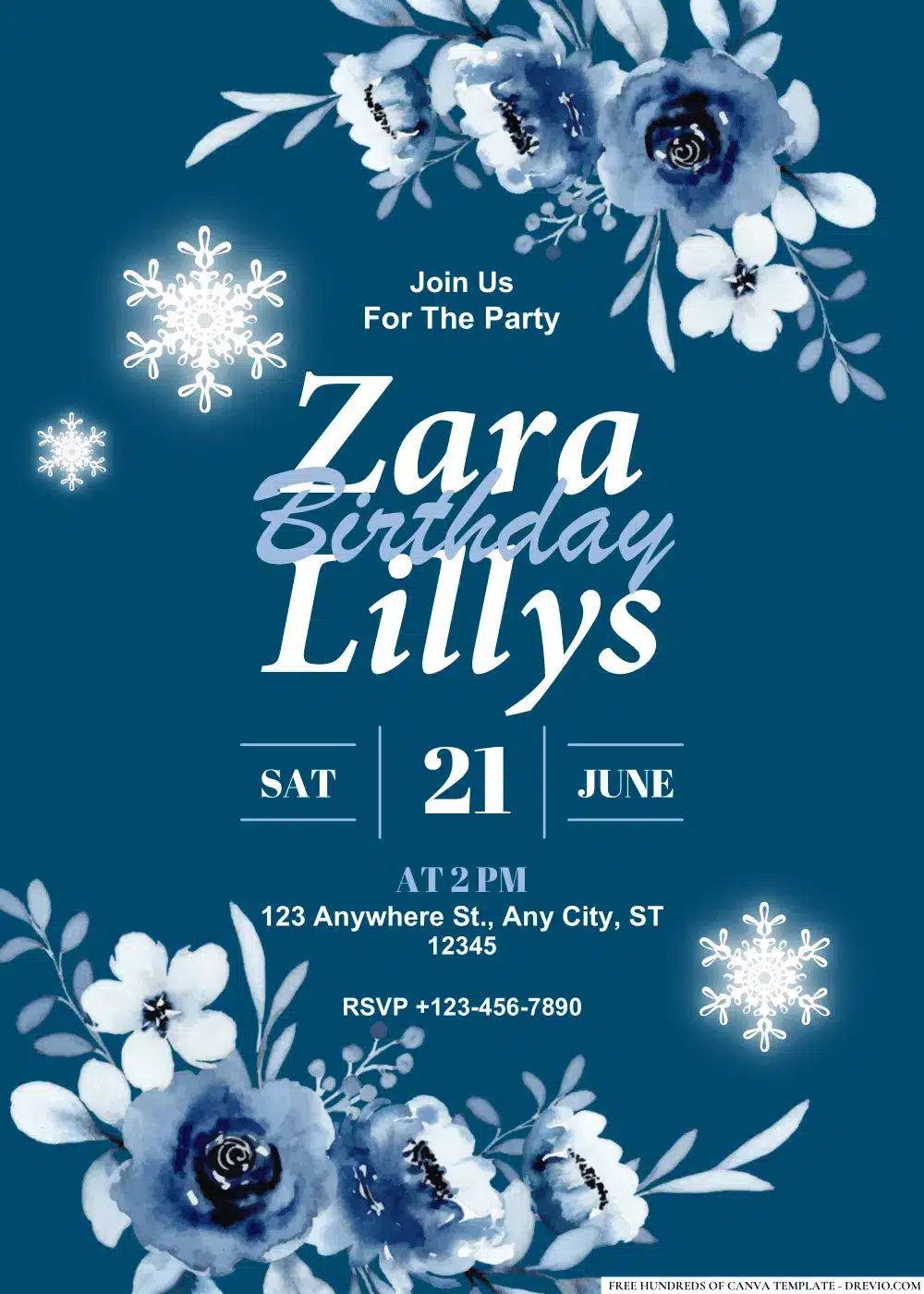 Fun Blue Invite Frame 10 Soft Blue Touch Birthday Party Invitation Templates