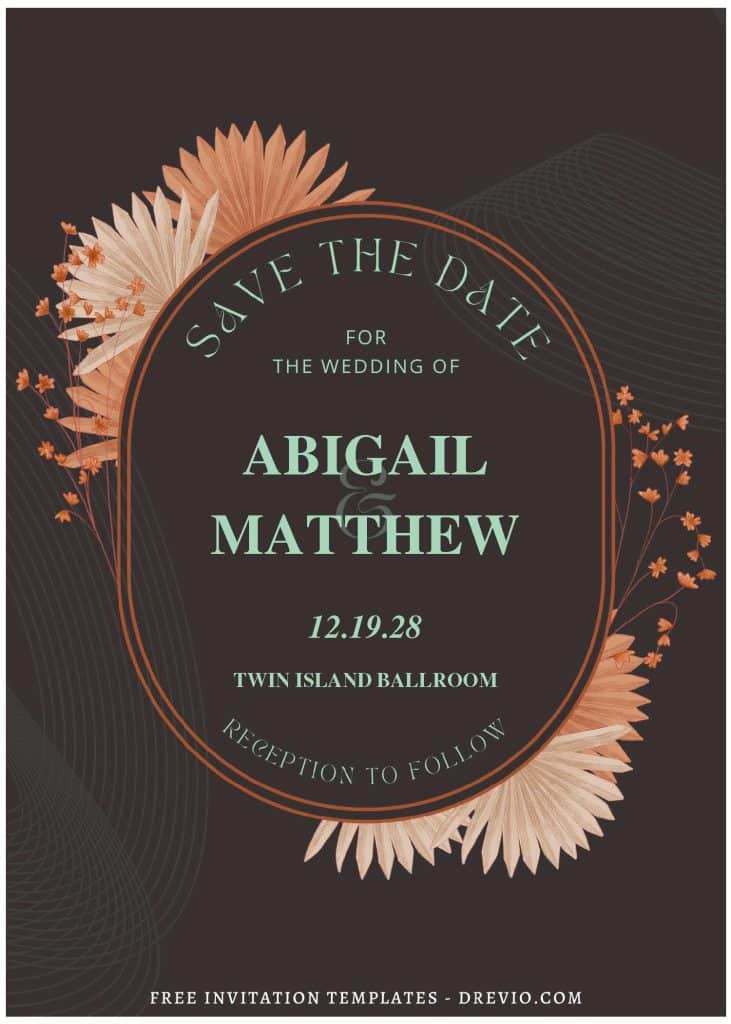 Bohemian Aesthetic Wedding Invitation